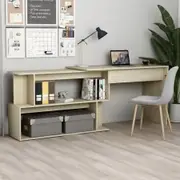Corner Desk Sonoma Oak 200x50x76 cm Chipboard