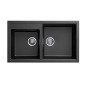 860*500*205mm Carysil Double Bowl Granite Kitchen Sink Top/Flush/Under Mount