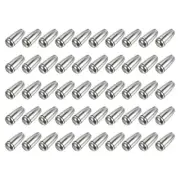 50Pcs 0.35"x0.71" Bell End Stopper Conical Bell Cord Rope Locks Fastener Silver