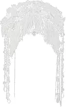 CarpNettore Bridal Tassel Cap Decor Wedding Headwear for Prom Party Supplies Photo Props