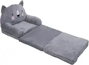 Baby Sofa, Toddler Chair Soft Breathable Vibrant Colors Cartoon Style Foldable Portable Stable Backrest for TV Watching (3 Layers)