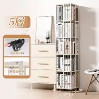 在飛比找momo購物網優惠-【慢慢家居】360°旋轉超耐重加厚碳鋼可移動書櫃-五層(書架