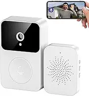 Video Doorbell,Wireless Doorbell Security Camera with Chime,1080p Video Doorbell,HD Video,Night Vision,Two-way audio,AI Person Detection,Indoor Ring Chime,Cloud Storage,2.4GHz WiFi,Easy Installation