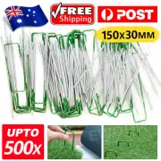 Primeturf Synthetic Artificial Grass Pins Fake Lawn Turf Weed Mat U Pegs Weedmat