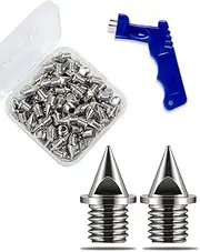 ParaDance 1/4 Inch Track Spikes, [120-Pcs] Replacement Spikes for Track Shoes, Alloy Steel Spikes for Cross Country/Track and Field/Running/Sprinting, with Storage Box and Wrench