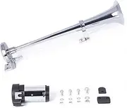 ZHSYMX 12V 150db Air Horn, 17 Inches Single Trumpet Truck Air Horn for Any 12V Trucks Cars Boat SUV Train (Silver)