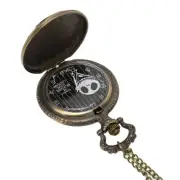 Quartz Pocket Watch Stylish Vintage Skull Pattern Practical Pocket Watch Wit BX5