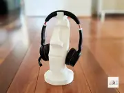 White Moai Headphone Stand | 3D Printed