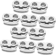 Yardenfun 10pcs Metal Pig Nose Buckle Spring Cord Locks for Drawstrings Shoelaces Double Holes Alloy Construction Slip-resistant Toggles