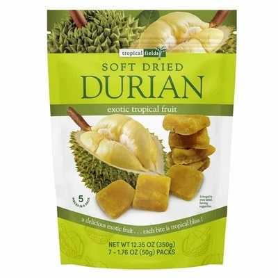 Tropical Fields Soft Dried Durian, 12.35 Ounce