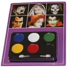 6pce FACE PAINT Make up KIT Zombie Vampire Dracula Halloween Fancy Dress Party