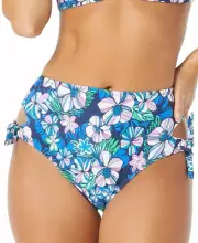 Bikini Swim Bottoms Blue Floral Print Size XS SUNDAZED $24 - NWT