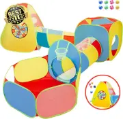 5-in-1 Kids Play Tent & Tunnel Set,Foldable with Ball Pits&Carry Bag for Outdoor
