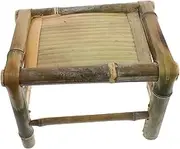 Elegant Bamboo Footstool Step Stool for Bedroom Low Chair Small Sitting Stool Portable for Home