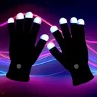 LED Gloves Colorful Fingertip Lights Light up Gloves Glowing Gloves for Carnival