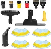 Steam Cleaner Accessory Set Compatible for Karcher Steam Cleaner Easyfix SC 2, SC 3, SC 4, SC 5 Mop Cloth Brush Nozzle(Lavender)