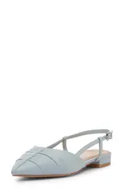 Vince Camuto Agnes Pointed Toe Slingback Flat in Celeste Blue at Nordstrom, Size 11
