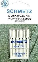 SCHMETZ | 5 Sewing Machine Needles | Microtex | 130/705 H-M | Size 60/8 | Suitable for Particularly Dense or fine Fabrics