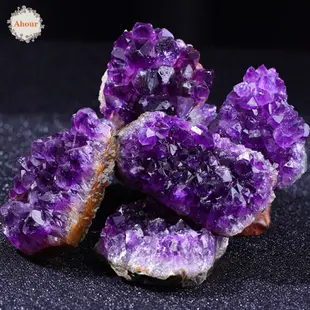 Ahour Healing Stones 天然原始裝飾品家居裝飾紫水晶簇