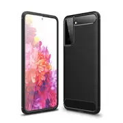 MCC Slim Samsung Galaxy S21+ Plus 5G Carbon Fibre Soft Case Cover G996 [Black]