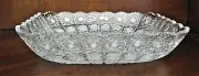 Bohemian Czech Crystal 11" Square Bowl Hand Cut Queen Lace 24%Lead Glass