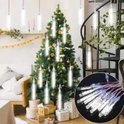 120 LED 10 Tube 13 ft Meteor Shower Icicle Star Falling Light for Christmas Tree