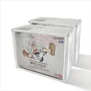 Deluxe Acrylic Case Compatible with English One Piece OP-04 and Newer Booster Boxes | Magnetic Easy Top Loading | Thick 6mm Protection [2 Pack]