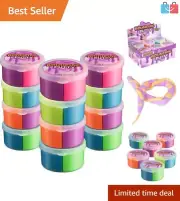 Colorful 12-Pack of Lightweight Neon Bouncing Putty - Sensory Fun for Kids