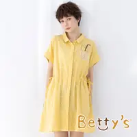 在飛比找蝦皮商城優惠-betty’s貝蒂思(11)西瓜果汁杯口袋線條洋裝(黃色)