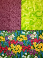 Quilt, Sew, Fabric Kit Stepping UP 45 1/2 " x 60 1/2" Springtime