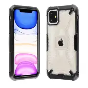 Honeycomb Pattern Case w/ Black TPU Bumper for iPhone 12 Pro Max 6.7" CLEAR