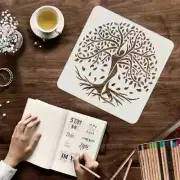 1pc Stencil / Template - 11.8"x11.8" (T42) Tree Of Life Mother Nature