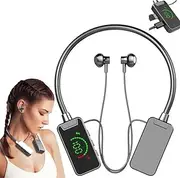 Wireless Sound Card Live Streaming Earphones, Wireless Sound Card Live Broadcasting and Audio Editing Earphones,Waterproof Wireless Neckband Bluetooth Headphones with Display (Black)