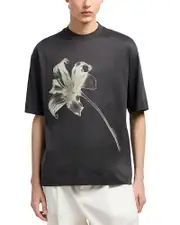 Emporio Armani Floral Print Oversized Tee