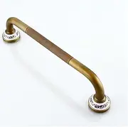 Antique Bathroom Wall Hanging Safety Auxiliary Handle Towel Rack Bathtub Grab Bar Brass Non-Slip Elderly Handrail Hardware handrail