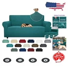 High Stretch Spandex Sofa Cover in Peacock Teal - Effortless Installation & Care