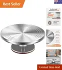 Aluminium Alloy Revolving Cake Stand 12 Inch Rotating Cake Turntable for Cake...