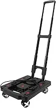 Folding Hand Truck Portable Multifunctional Utility Dolly Platform Cart with Wheels for Shopping Travel Aluminum Alloy PP ABS Lightweight Compact Design