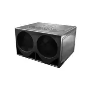 12 in. Ported Dual Hole Vented Triangle Speaker Box Black