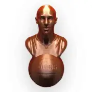 Kobe Bryant On Basketball Bust Black Mamba Sculpture