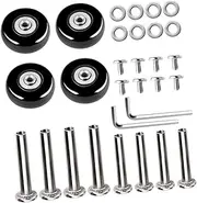 Gatuida Rubber Luggage Wheels Replacement Kit 50kg Load Capacity Adhesive Caster Wheels for Suitcase