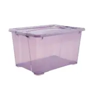 All Set 30L Purple Translucent Modular Storage Container