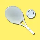 Tennis Racket and Ball Shaped Acrylic Mirrors - Various Sizes