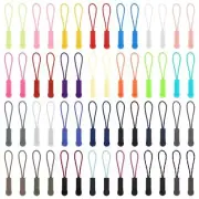 COMNICO 56pcs Zipper Pulls 28 Colors Nylon Cord Zipper Tab Tags Zipper Pull