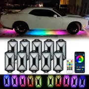 For Dodge Challenger XRT 10x Dream Color LED Underbody Rock Lights Bluetooth APP