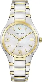 [Bulova] Ladies' Classic 3-Hand Automatic Stainless Steel Watch, Mother-of-Pearl Dial, Two-Tone Gold, Two Tone, Automatic Watch