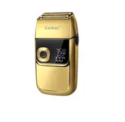 Kemei Electric Foil Shavers for Men All Metal 2 in 1 Foil Trimmer LED Waterproof Shaving Machine 3-Speed Adjustable
