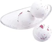 NOLITOY 1pc Rose with Milk Bath Silk Smooth Spa Bath Ball Bath for Hydration