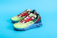 在飛比找Yahoo!奇摩拍賣優惠-Nike React Element 87 熒光綠藍 半透明