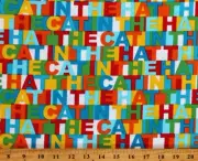 Cotton Dr. Seuss The Cat in The Hat 4 Kids Fabric Print by the Yard D657.47